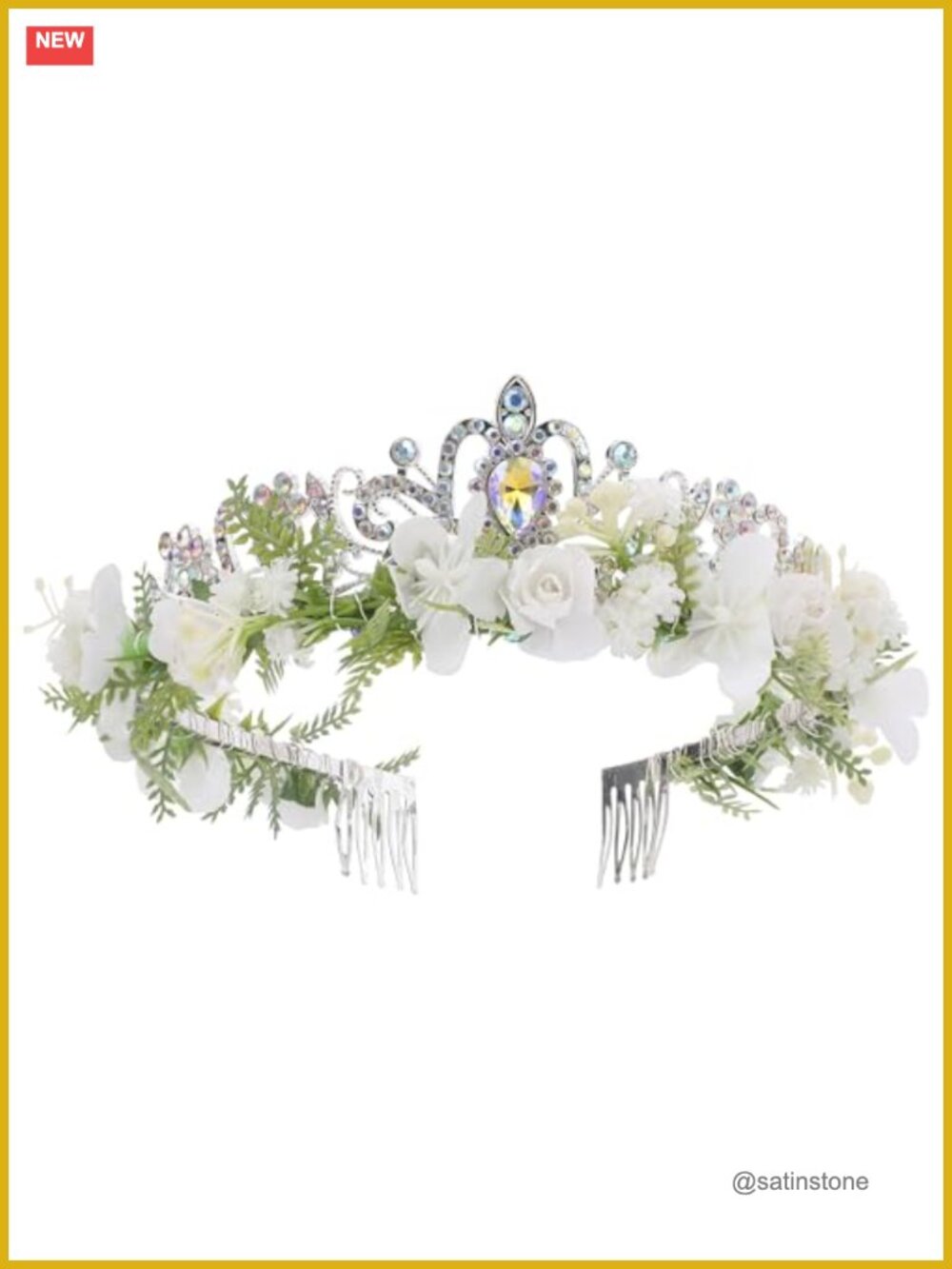 Handmade Floral Crown Headband Artificial Flower Headpiece Wedding Party